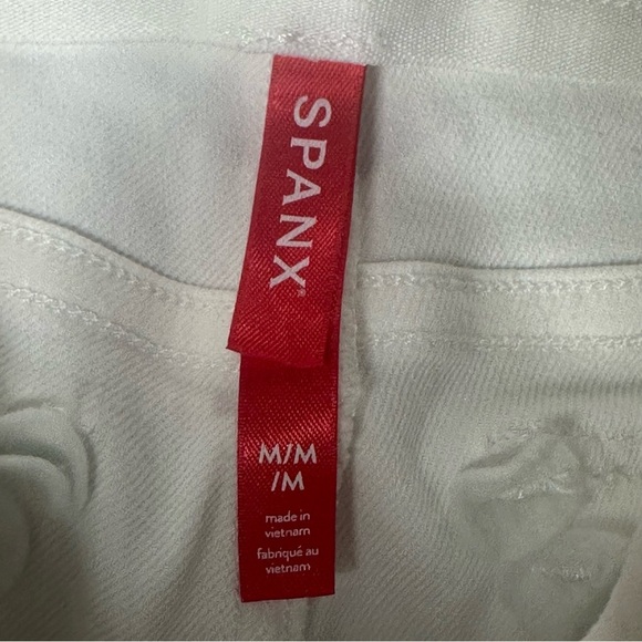 SPANX Stretch Twill Cropped Pant in White Sz: M - Picture 10 of 12